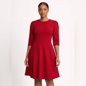DKNY Red Fit & Flare Dress – Size 8